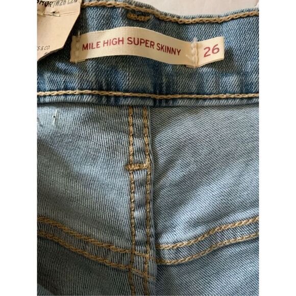 Levi's Mile High Super Skinny Jeans women's size 26 NWT - Picture 3 of 7